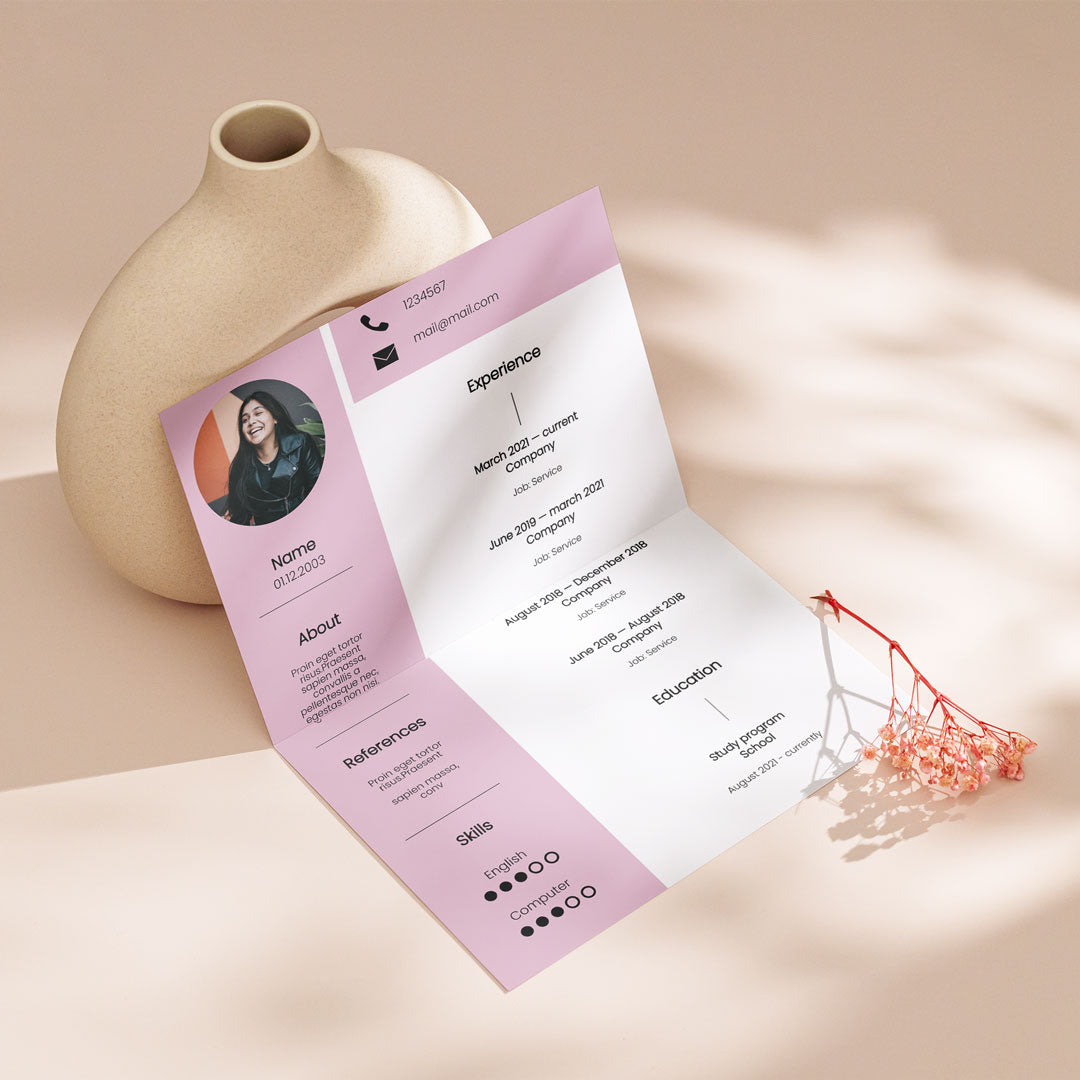 Flamingo - CV Template - One page - Bergmann Studio