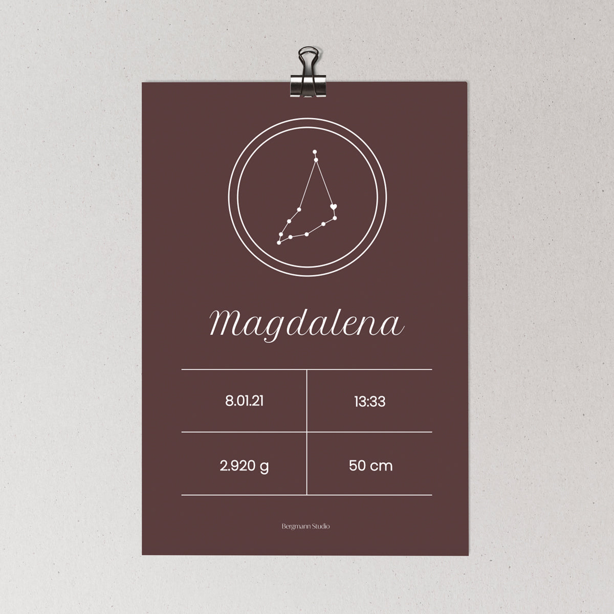 Birth Poster ∙ Zodiac Sign (Digital) - Bergmann Studio