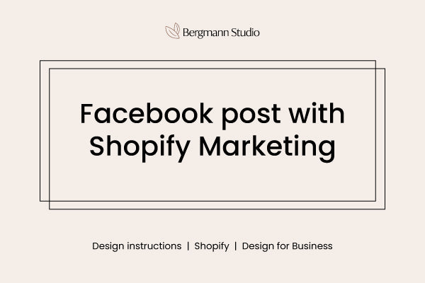 Facebook posts with Shopify markting