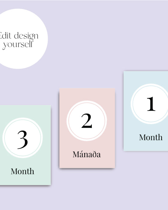 Baby month cards ∙ circle (Digital) - Bergmann Studio