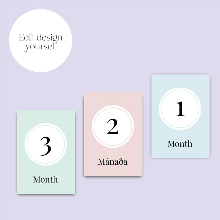 Baby month cards ∙ circle (Digital) - Bergmann Studio