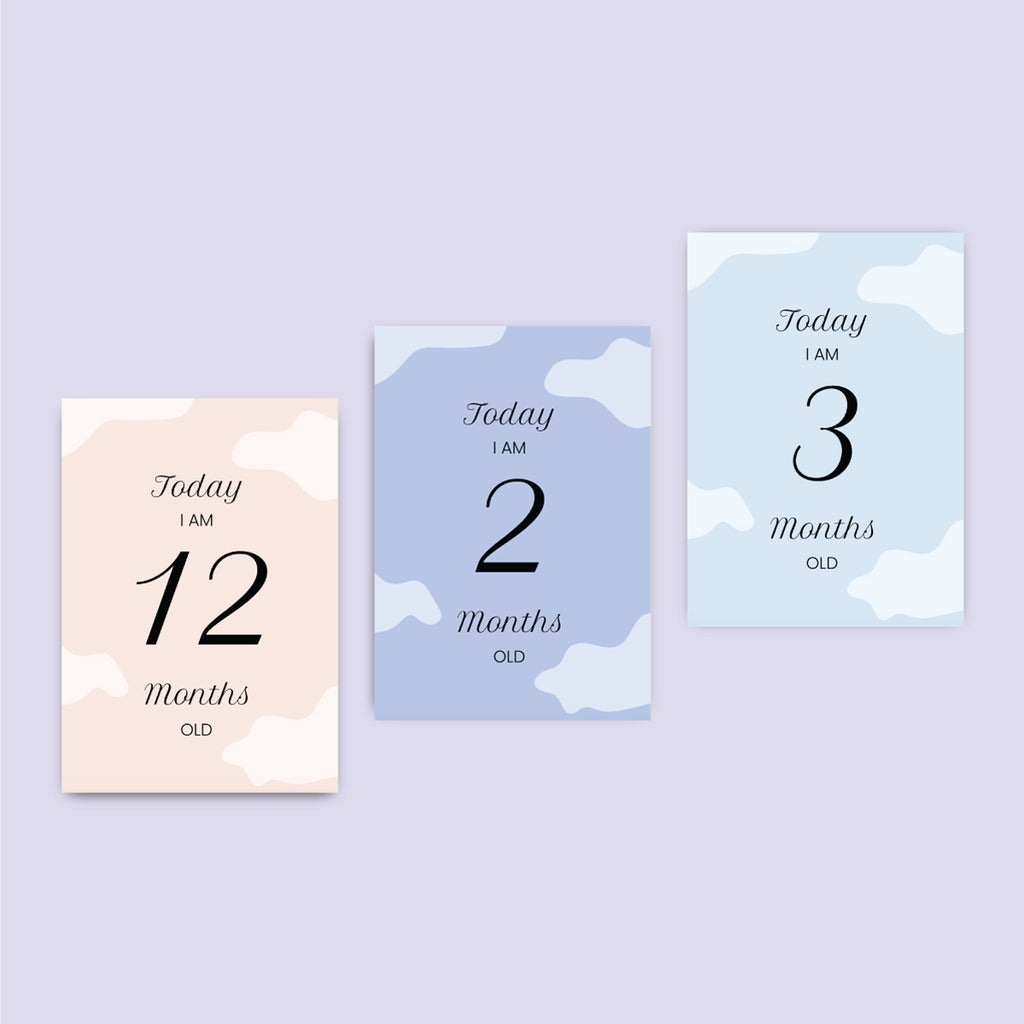 Baby month cards ∙ Clouds (Digital) - Bergmann Studio