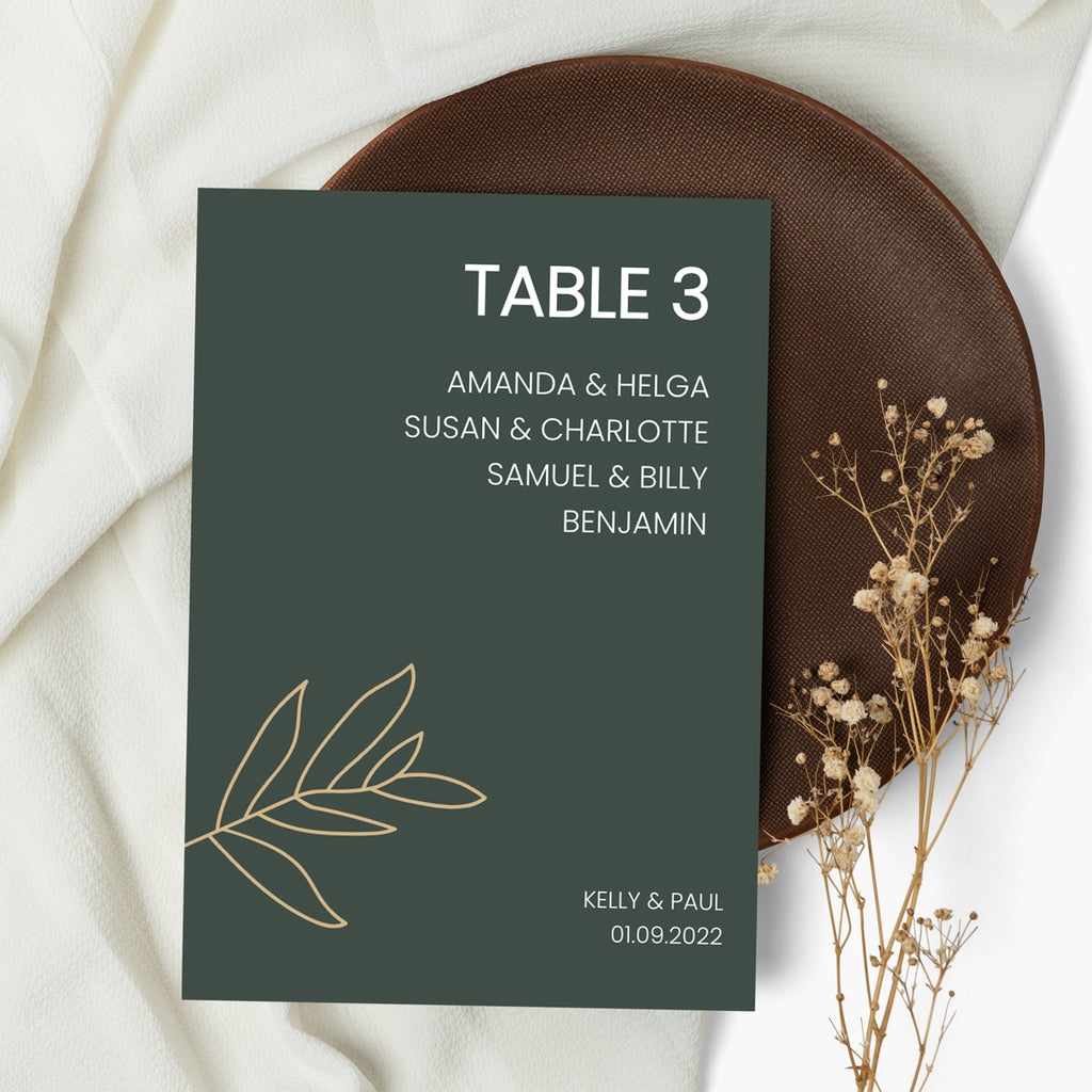 Olive ∙ Table numbers - Bergmann Studio